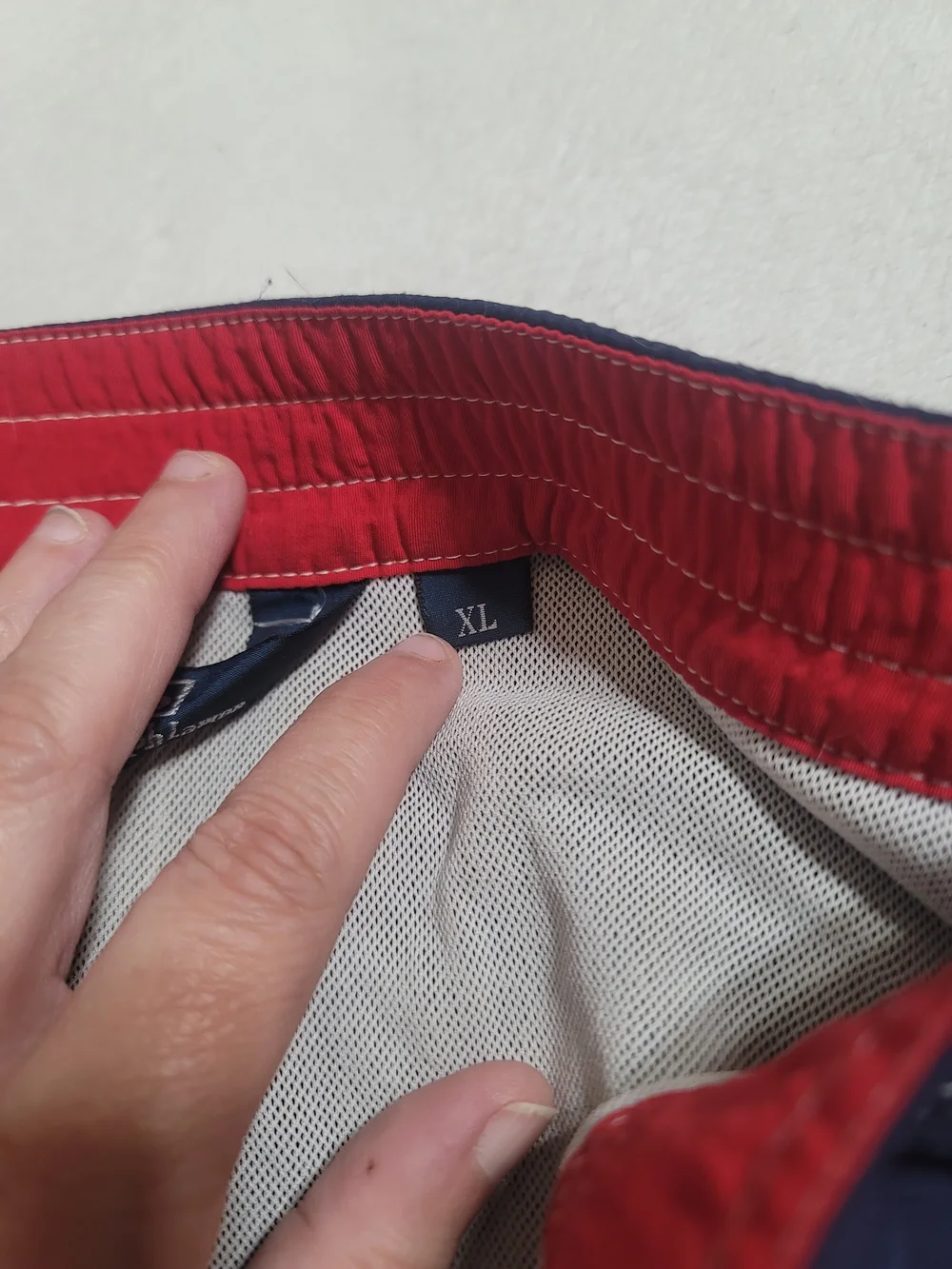 Polo by Ralph Lauren Men’s Navy‎ Swim Trunks with Red Accents XL